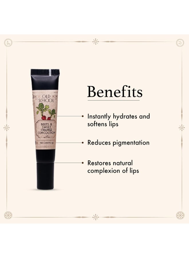 OLD SCHOOL Rituals Beets & Sweet Orange Concoction Lip Butter | Lip Balm For Dark Lips | Softens & Repairs Dry, Chapped Lips | Infused With Natural Beets & Sweet Orange Extracts | 15G - Image 4